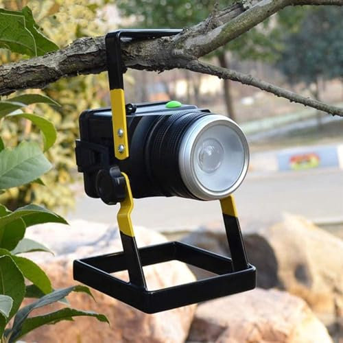BCJMKDX Lampes solaires d'extérieur, Projecteur LED Portable à Zoom rotatif, lampe Portable rechargeable 30W, batterie 18650, éclairage extérieur, lampe de poche à large faisceau(With Battery)