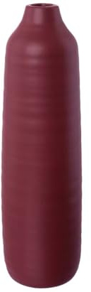 Vase aus Keramik Farbe weinrot mit einem Durchmesser von 11cm und Höhe 40cm von kunstpflanzen-discount.com