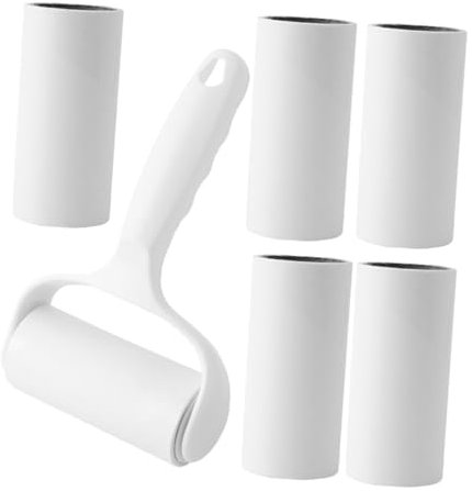 LOEFLIFA Pet Lint Roller Reusable Lint Remover Brush for Clothes Carpet Hair Stick Easy to Use Carry White