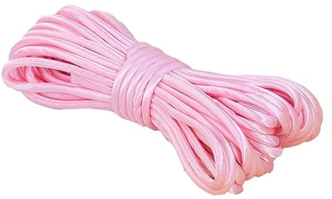 5 Meters Satin Cord Light Pink 5MM Wide Satin Cord for Sewing weaving Top Dressmaking
