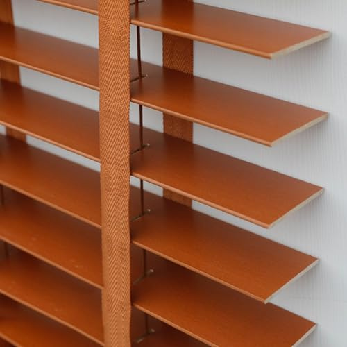 Tende Veneziane in Legno, Tende Orizzontali con Lamelle 50mm, 180cm 160cm 120cm 100cm 80cm Privacy Oscuranti Isolamento Termico Veneziane per Casa Ufficio(X)