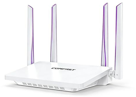 COMFAST WLAN Router 3000Mbit/s WiFi 6 Dual-Band Internet Router mit 4 Antennen, 4 Gigabit LAN Ports, Mesh Unterstützung, MU-MIMO, OFDMA, WPA3, TWT Technologie, IPv6, Signal LED für stabiles Netzwerk