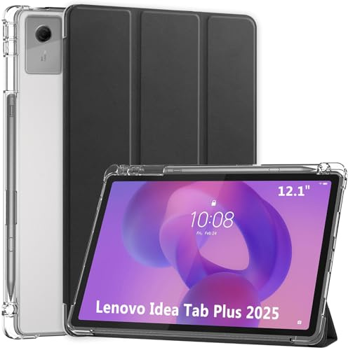 ProCase Funda para Lenovo Idea Tab Plus 12.1 Pulgadas 2025, Carcasa Protectora Delgada Smart Case Soporte Plegable Cubierta Rígida para Tableta Idea Tab Plus 12.1 Suspensión/Activación Auto –Claro