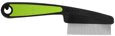 GANAZONO Peine de Dientes Finos para Caspa Profesional de Acero Inoxidable Antideslizante Portátil para Cabello Hombre Mujer Niño y Mascota