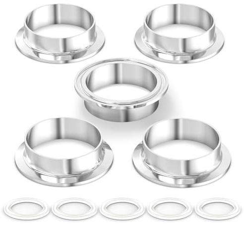 ERGAOBOY 5 pièces de raccords sanitaires en acier inoxydable 304, collier de serrage soudé pour tube de 2 de diamètre extérieur Collier de serrage Tri Clamp 2 64 mm
