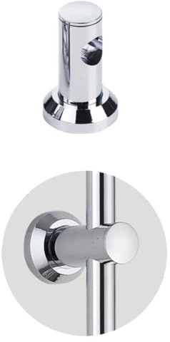 MonoSora 22 mm ABS-Chrom-Wandhalter für Duschstange mit 21,5 mm 22 mm Rohrdurchmesser und Befestigungsschraube