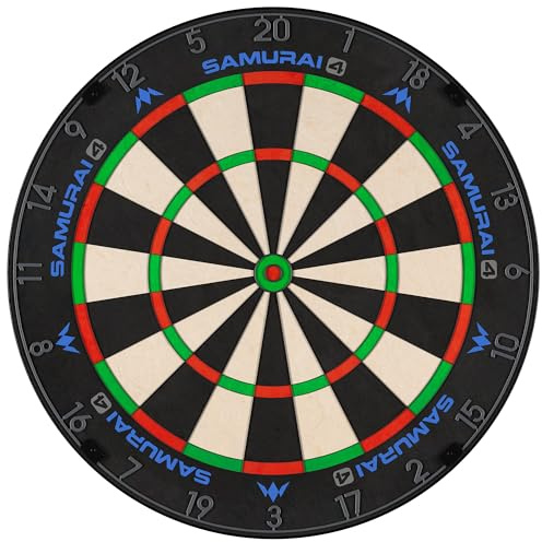 Mission Darts | Samurai 4 | Professional Bristle Dartboard | Knife Wire | White OR Graphite Spider Edition (Graphite)