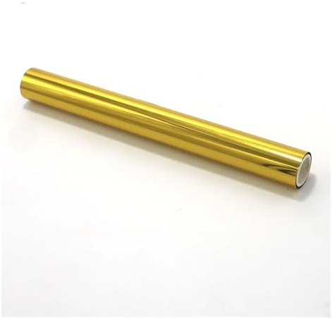 GXMDSGZ 5M Stempeltoner, reaktives holografisches Folienpapier for Hochzeitseinladungs-Grußkarten, hergestellt mit einem Laserdrucker-Laminiergerät für Bastelarbeiten, Prägungen(7 Gold)