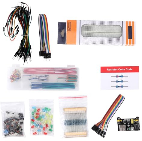 ZDETGU Electronic Kit with Solderless Breadboard – 500+ Components for & Projects – Ideal for Circuit Assembly, Debugging, and Training – Versatile Starter