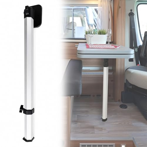 Tasofac Verstellbarer Klapptisch-Fuß aus Aluminium – Höhenverstellbar 51,5–78 cm – rutschfest & Stabil für Wohnmobil, Yacht & Balkon