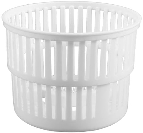 Spin Dryer Basket Replacement Plastic Laundry Accessory | Portable Foldable Washing Machine Part, Compact White 16.00x16.00x12.00cm, Travel and Dorm Use