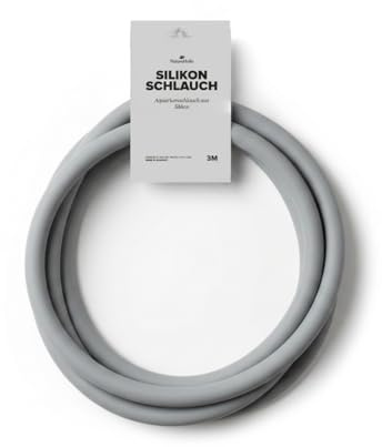 NatureHolic Silikon Aquarium Schlauch 16/22 mm | 3 m | Filterschlauch grau | lebensmittelecht | algenabweisend