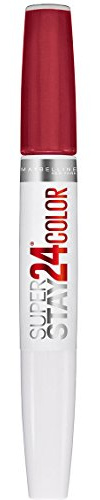 Maybelline Super Stay 24, 2-Step Liquid Lipstick Makeup, Long Lasting Highly Pigmented Color with Moisturizing Balm, Keep Up The Flame, Red, 1 Count