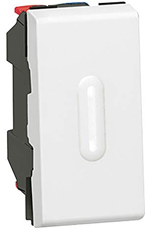 Bouton poussoir à voyant à LED 1 module Legrand Mosaic