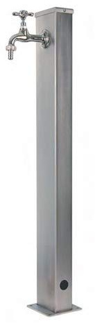 BEL FER Fontana da Giardino Esterno in Acciaio Inox, Modello 42/ARIQ, Completa di impianto e Rubinetto.
