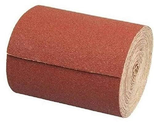 Rollo de papel de lija de 115 mm x 10 m, grano 40, para lijar madera y plástico, para lijadora manual y bloque de lijado, papel de lija