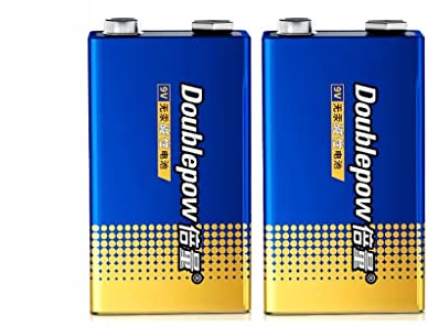 GUTIY Batterie 9v Cube Batterie 6F22 Pile alcaline carrée Multimètre Multimètre Guitare Disponible Batterie Neuf Volts Portable (Size : Two)