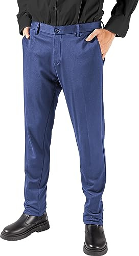 RE&X JEANS COUTURE Herrbyxor Eleganta Fleece Byxor Premium Fleece Byxor Herr Erbjudande Formella Tillfällen Dating, Klar, 42