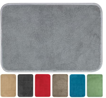 OLIVO.shop TEKNOS Tappeto magico assorbi acqua, Zerbino asciugapassi per interno, Tappeto ingresso casa, varie misure e colori (50x90 cm, GRIGIO)