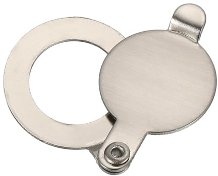 PATIKIL Türspion Abdeckung Guckloch 14mm Innendurchmesser Türlochabdeckung Ohne Aufkleber Gucklochabdeckung Sichtschutzblech für Türspion, Gebürstetes Nickel