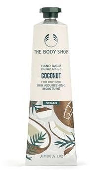 The Body Shop Coconut Hand Balm (1x 30ml), Nourishing Hand Balm for Dry Hands, 96hr Moisture, Fast-Absorbing, Made with Shea Butter & Coconut Oil, Vegan