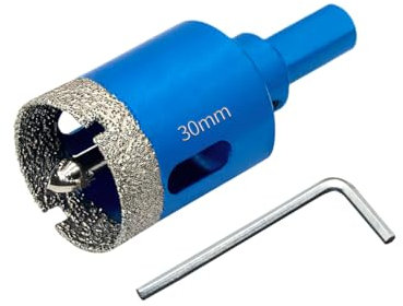 Teronbeta Punte per Trapano Diamantate 30 mm con Punte Guida di Centraggio, professionale Vacuum Brasato Sega a Tazza Diamantata per piastrelle, porcellana, vetro, marmo e ceramica