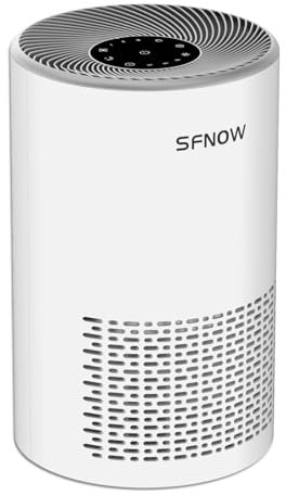 Purificadores de aire para recámara, SFNOW H13 True HEPA Filtro de aire, limpiador de aire silencioso para 100 m²/100 m², 4 velocidades de ventilador, temporizador, purificador de aire portátil