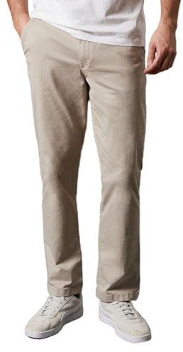 Maine Premium Chino Trousers, 36R, Natural
