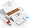 vretti P83 Mobiler Drucker,Bluetooth Thermodrucker A4, kompatibel mit Android und iOS, für Büro,Zuhause,Schule,Reisen,Tragbarer Drucker Kompatibel mit Android und iOS,Schwarz