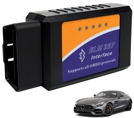 BOULESENM Obd2 Bluetooth Adapter,OBD2 Bluetooth Diagnosegerät Auto Scanner Code Leser,Auto Diagnosegerät,Kfz Diagnosegérät,OBD Autó Diagnosegérät für Alle OBDII Protokoll Fahrzeug
