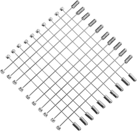 UKCOCO Broche de Metal con Gemas, Alfiler de Seguridad Plateado de 95 Mm, 20 Unidades con Tapón, Pasador Largo para Traje, Corbata, Sombrero, Bufanda y Manualidades de Bricolaje