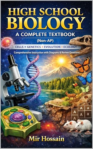 HIGH SCHOOL BIOLOGY A COMPLETE TEXTBOOK (Non-AP) Cells → Genetics → Evolution → Ecology: Comprehensive Instruction with Diagrams, Tables, and Review Questions