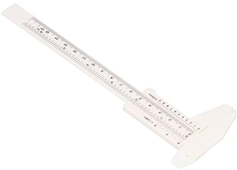 ViaGasaFamido Calibradores de Plástico, Mini Calibrador a Vernier de Plástico ABS, 150 Mm, 5,9 Pulgadas, Doble Escala, 0,05 Mm, Blanco, 20 Piezas para Estudiantes, Escuelas, Oficinas, Tareas de