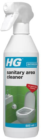 HG Sanitary Area Cleaner - Bathroom Cleaner Spray for Toilets, Sinks, Basins, Bidets, Handles and Bathroom Areas, Hygienic Formula with Fresh Fragrance – 500ml