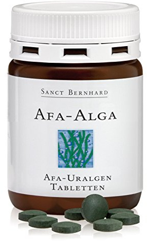 AFA Alga 250mg – 120 Pastillas | Alga azul-verde del Lago Upper Klamath a 1.400m | Rico en feniletilamina (PEA), vitaminas y minerales | Pastilla azul de alfalfa, algas marinas en pastillas