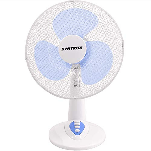 'Syntrox Germany TVT-33 W WB 12 35 cm Ventilateur de Table avec 3 vitesses, oscillation Vent Ventilateur Soufflerie Machine Ventilateur axial Ventilateur rafraichisseur d'air