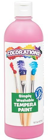 Colorations Paraben-Free Washable Tempera Paint for Kids, 16 oz Bottles