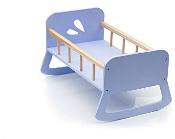 MOOVER Toys - LINE - großes Puppenbett - Holz Puppenwiege in Farbe: lila - Dolls Cradle Light Purple
