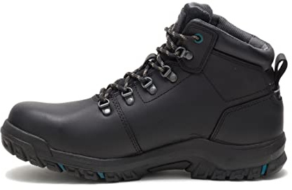 CAT Women's Mae Waterproof Steel Toe Work Boot, Black, 7.5