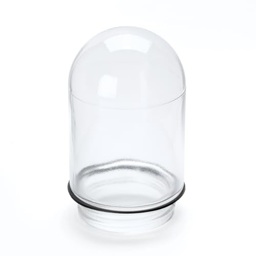 ORION LIGHTSTYLE Ersatzglas Lampenschirm klar mit Dichtung, Gewindeglas einfärbig Ø100mm / Gewinde 80mm H160mm 60W Glas Außenbereich