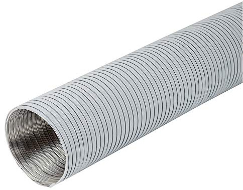 EUROPLAST Tuyau flexible en aluminium, Diamètre 100 mm, Longueur 3 mètres, Blanc, Tuyau de ventilation
