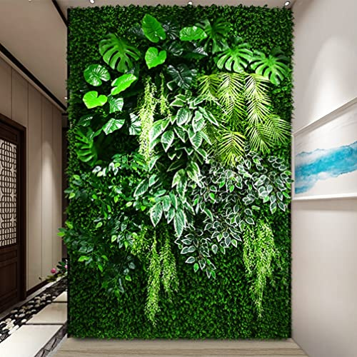 HOTRA Simulationslandschaft Dekorativer Rasen 100 X 200cm Efeu Künstliche Hängende Weinpflanzen Wandpaneele für Hochzeit, Bühne, Party, Geburtstag, Garten(E03)