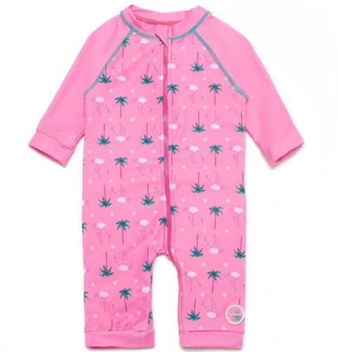 BONVERANO Traje baño bebé protección Solar UPF 50+ Cierre Cremallera Largo Completo (Coco, 24-36 Meses)