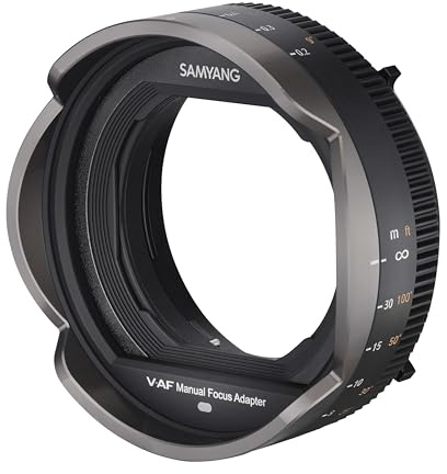 Samyang MF Adapter für V-AF Videoobjektive - Präzise manuelle Fokussierung mit bis zu 300° Fokusweg, kompakt und leicht, Tally Lamp Verstärkung, Matte Box D95 kompatibel, ideal für Filmproduktionen