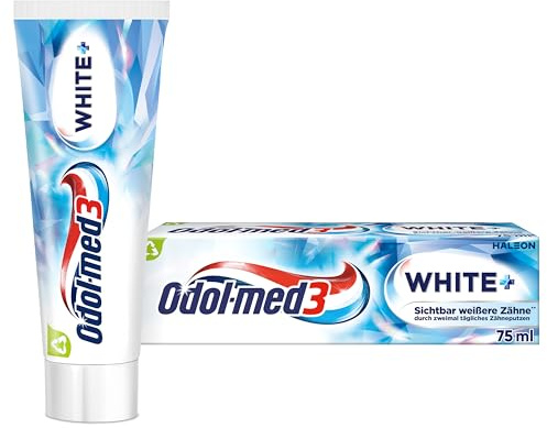 Odol-med3 White+ Zahnpasta, 75ml, Zahncreme für sichtbar weißere Zähne**