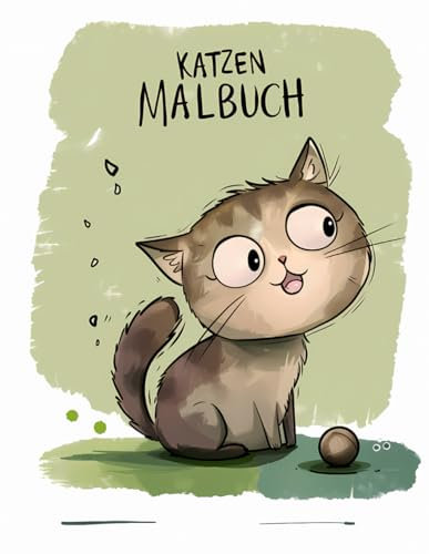 Katzen Malbuch: [Neue Ausgabe] Mit über 55 niedlichen Katzen-Malvorlagen für Kinder im Alter von 6 bis 12 Jahren, Mädchen und Jungen.