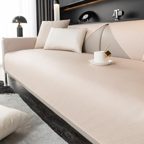ZCXRYFL Sofabezug FüR L/U-Form Ecksofa 1 2 3 4 Sitzer-rutschfest-Sofa üBerwurf Decke Wasserdichter Couch üBerzug FüR Leder/Holz/Stoff Sofa Cat Kratzfeste Sofa Decken, Kunstleder(110X160cm,B)