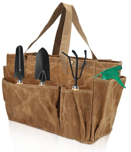 HERCHR Sac de Rangement pour Casserole de Camping, Sac à Pots Toile Sac Fourre-Tout de Jardinage Sac à Outils Jardin Imperméable Grande Capacité Sac de Rangement pour Outils de Jardinage