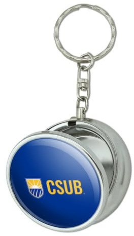 GRAPHICS & MORE California State University Bakersfield Institutional Logo Initials Portable Travel Size Pocket Purse Ashtray Keychain with Cigarette Holder
