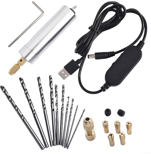 Electric Hand Drill Set, Engraving Pen Set Mini Drill Pen Electric Hand Drill Set Polishing Electric Drill With Adjustable Speed Grinding(Set A)